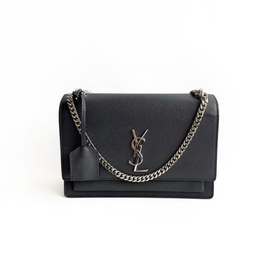 Saint Laurent Monogram Kate Chain Bag in Grained Leather